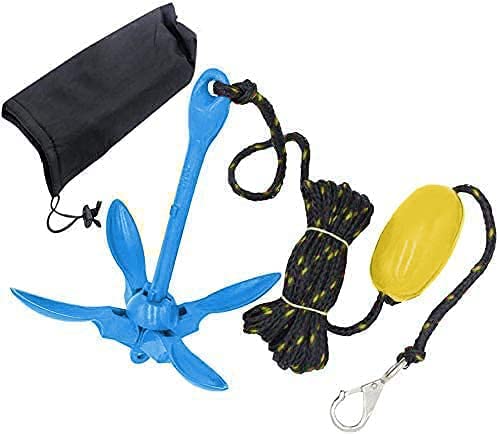 XIALUO Marine Kayak Anchor Kits 3.5 lb Folding Anchor Accessories with 30 ft Rope for Fishing Kayaks  Canoe  Jet Ski  SUP Paddle Board and Small Boats - Image 2
